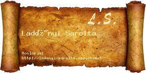 Ladányi Sarolta névjegykártya