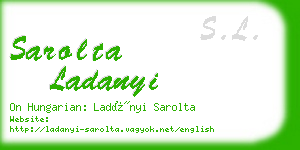 sarolta ladanyi business card